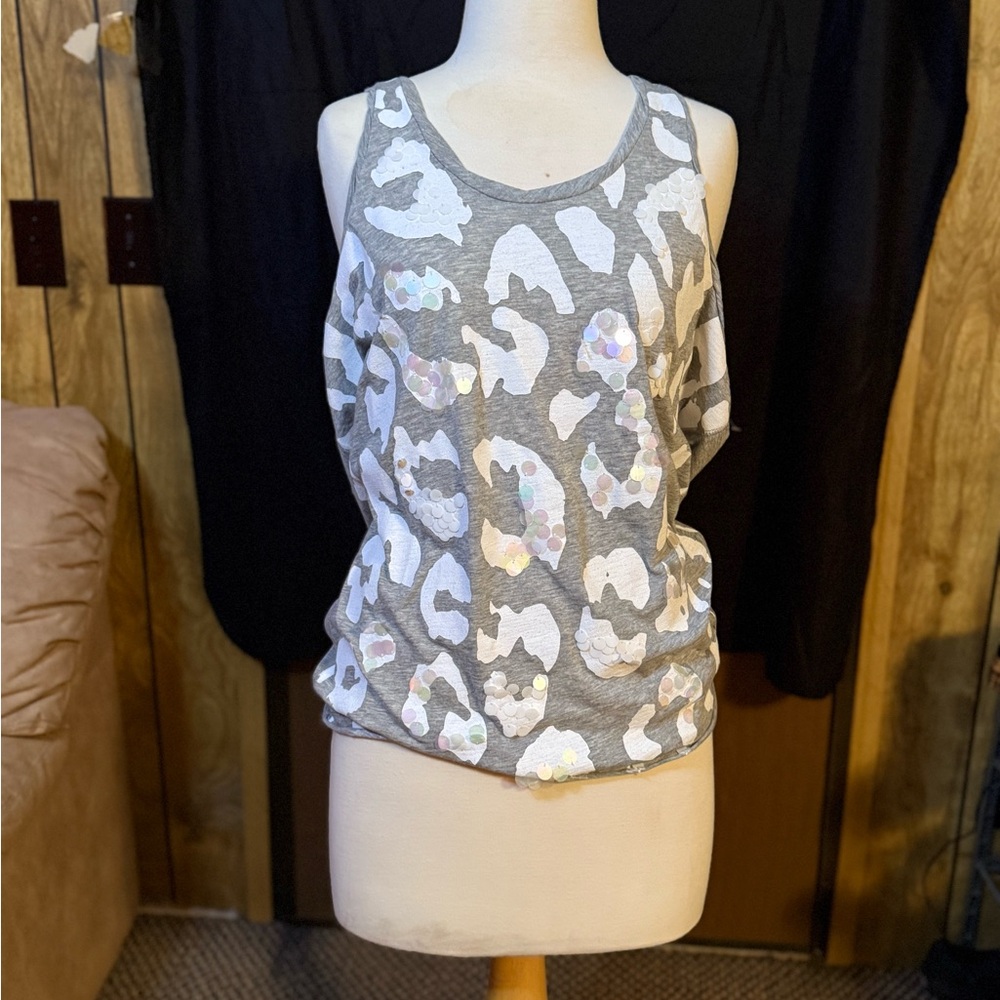 PINK Victoria's Secret Ghost Pattern Relaxed Tank Top
